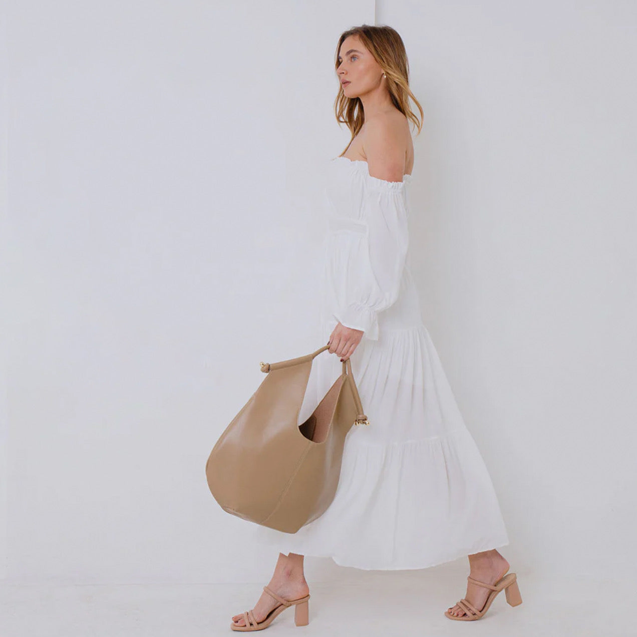 Tracy Recycled Vegan Shoulder Bag | Mushroom