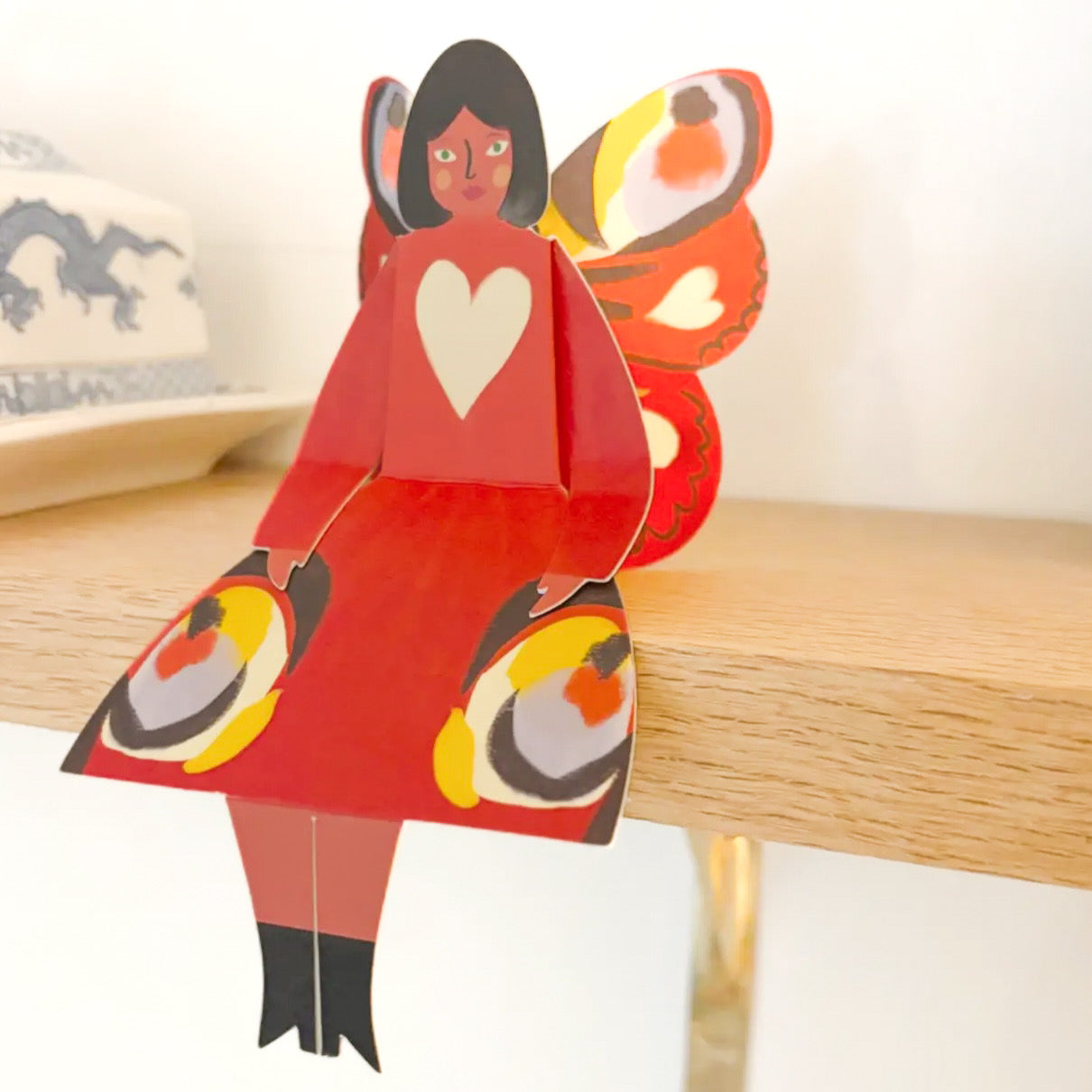 Butterfly Woman Greeting Card | Peacock