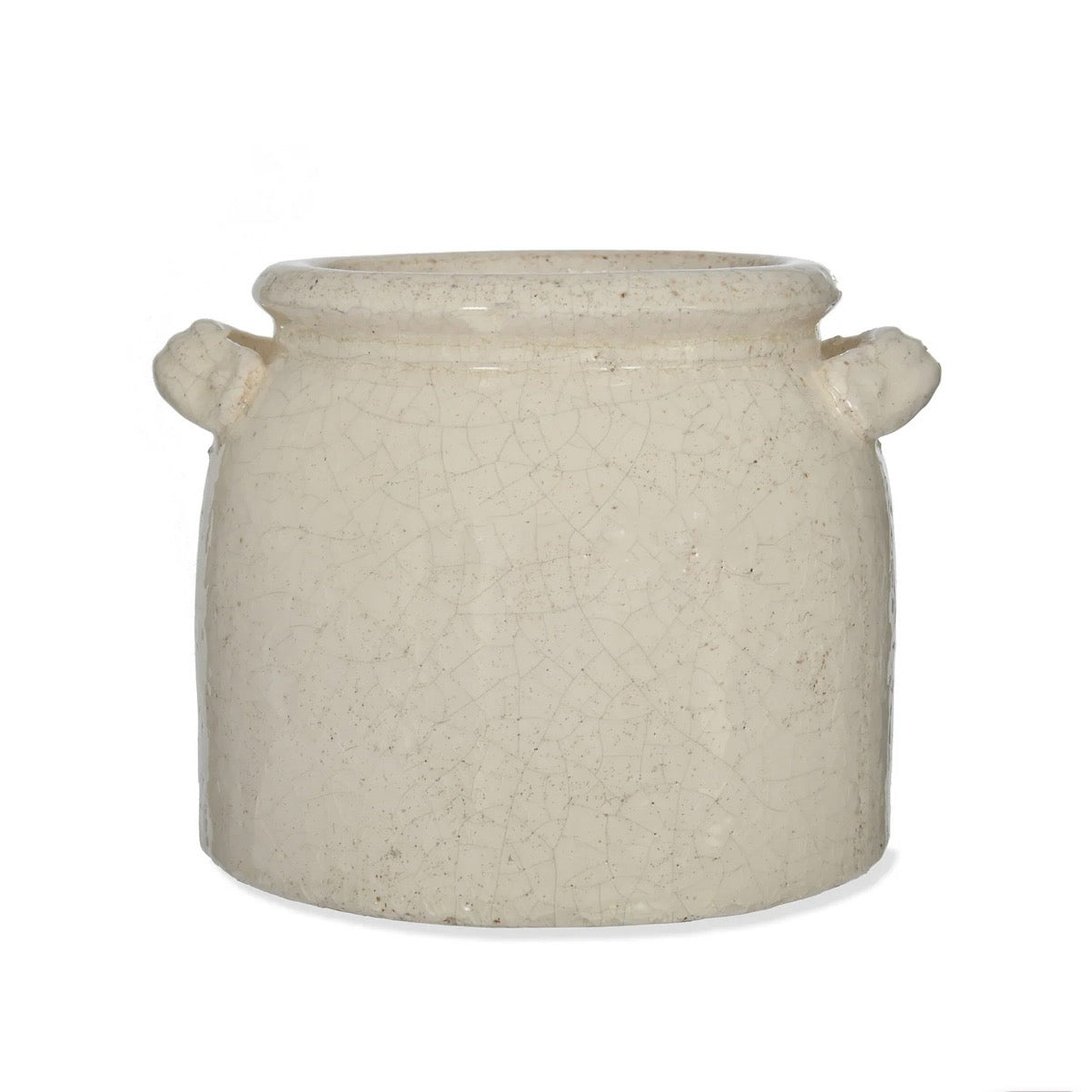 Ravello Ceramic Pot With Handles 21cm | White