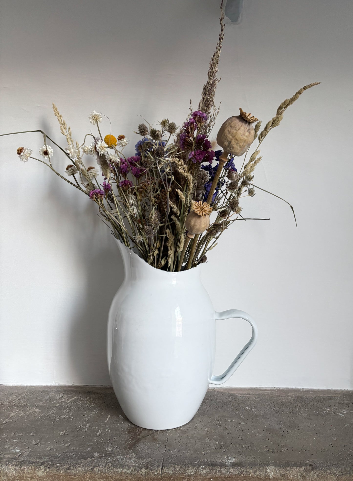 Enamel Water Pitcher | White