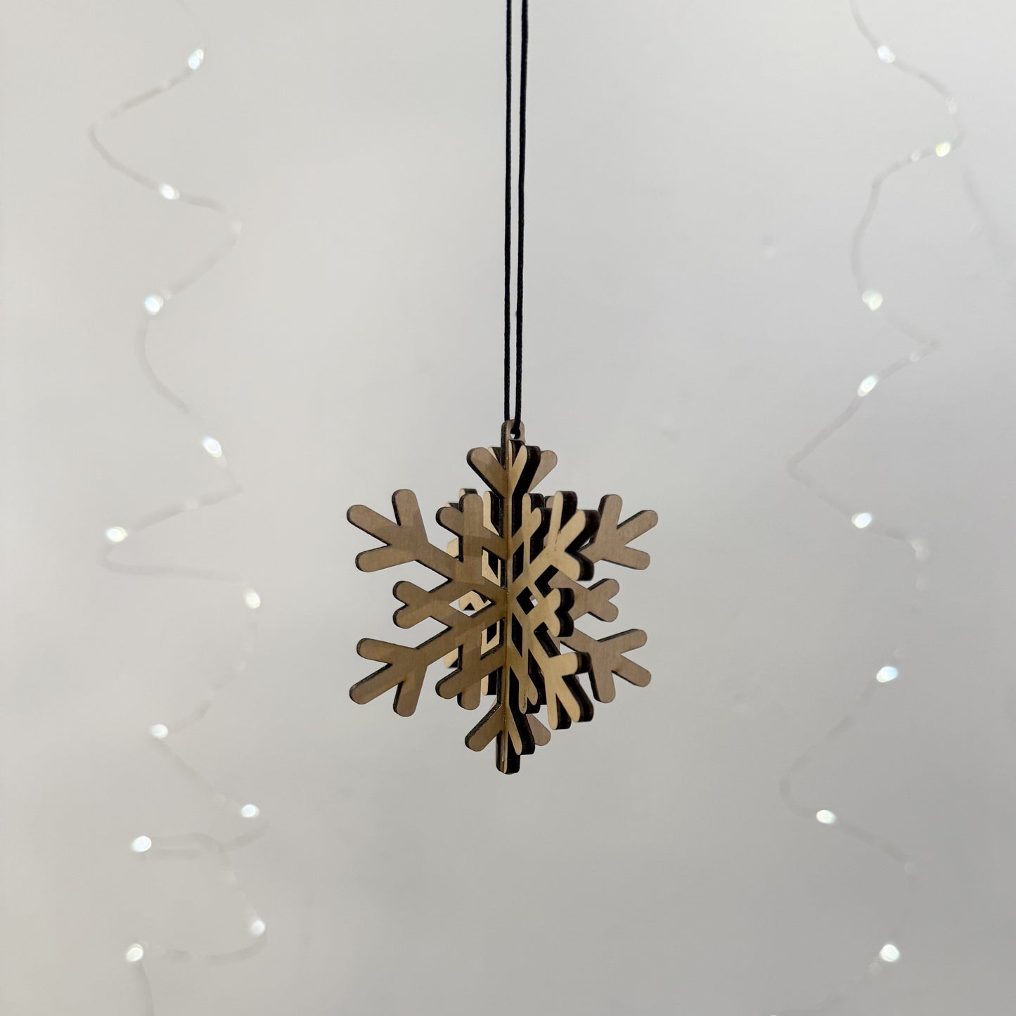 Handcrafted Wooden Snowflake Decoration