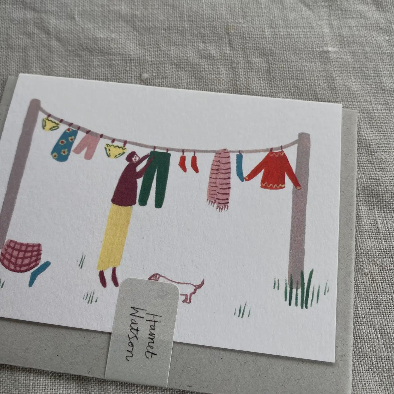 Putting The Washing Out | Mini Card