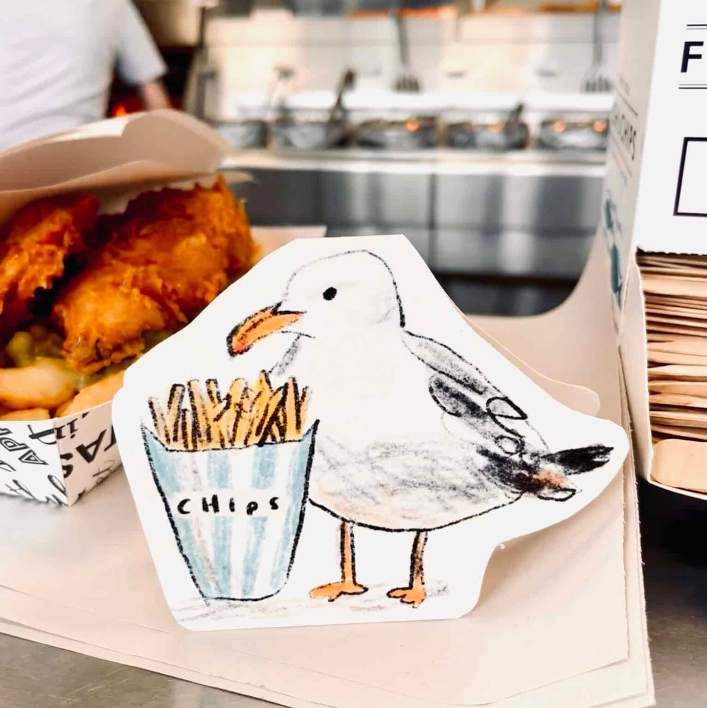 Seagull + Chips | Card