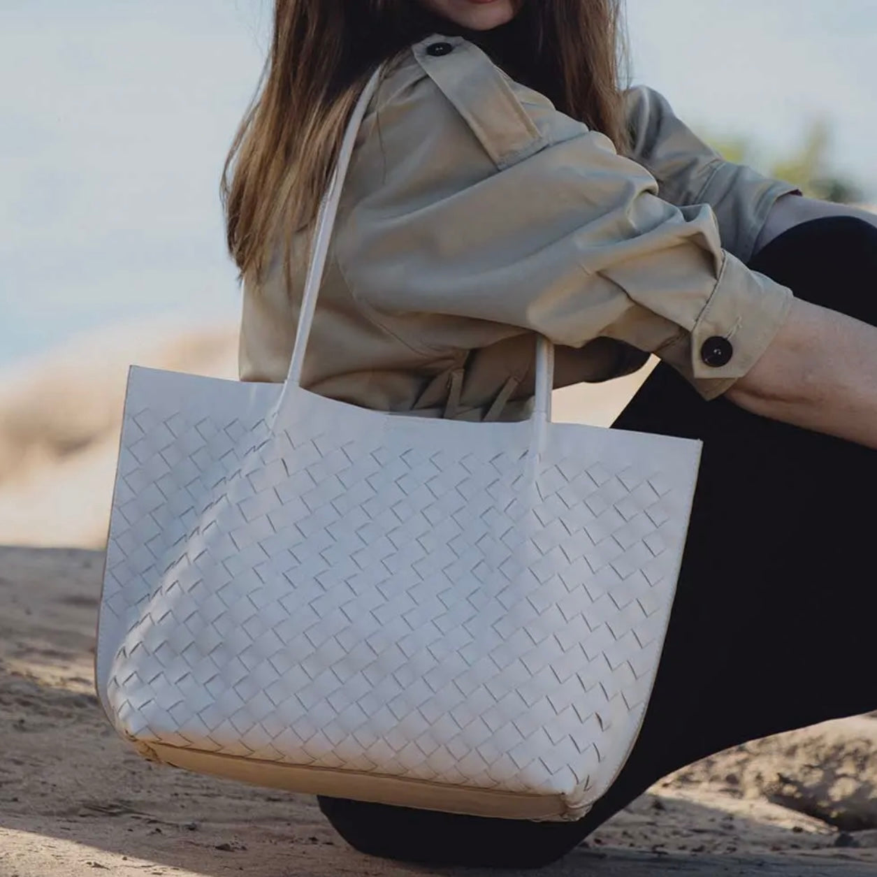 Victoria Recycled Vegan Tote Bag | Black