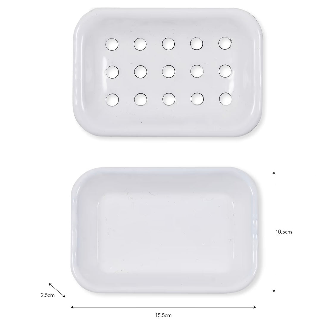 Enamel Soap Dish | White