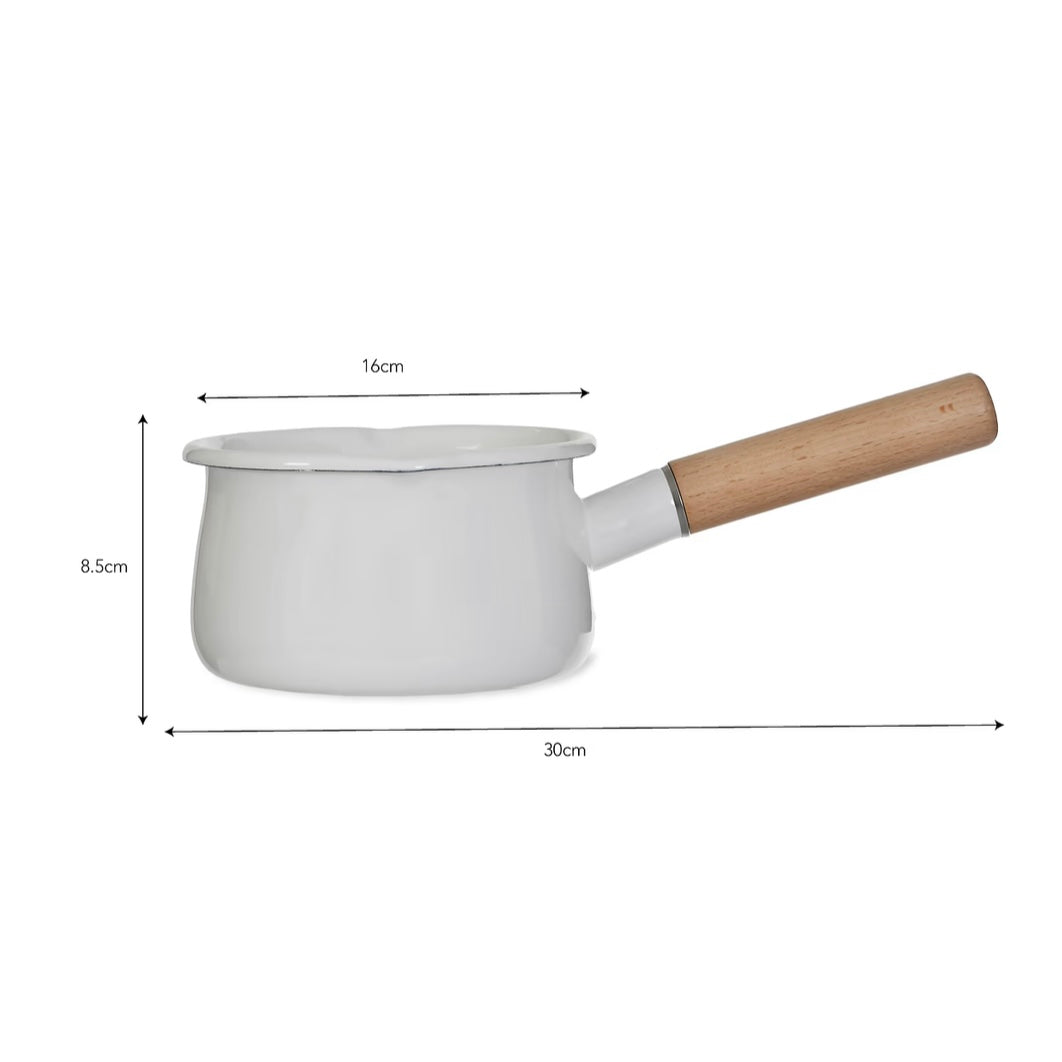 Enamel Milk Pan | Warm White