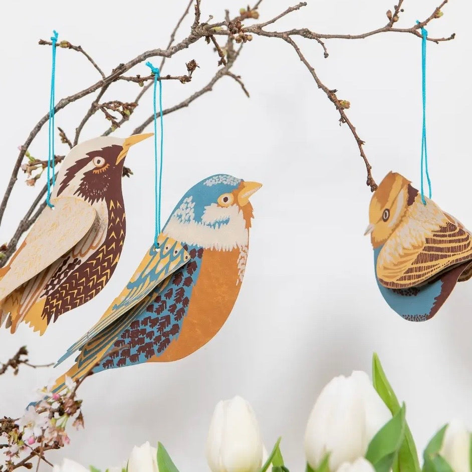 British Birds Paper Ornaments
