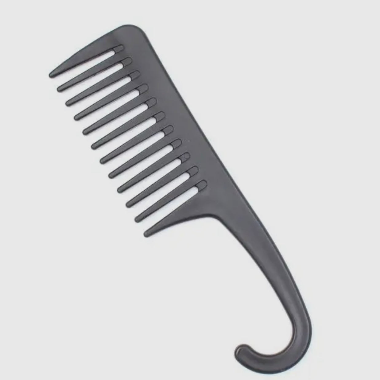 100% Recycled Plastic Wide Tooth Comb | Black
