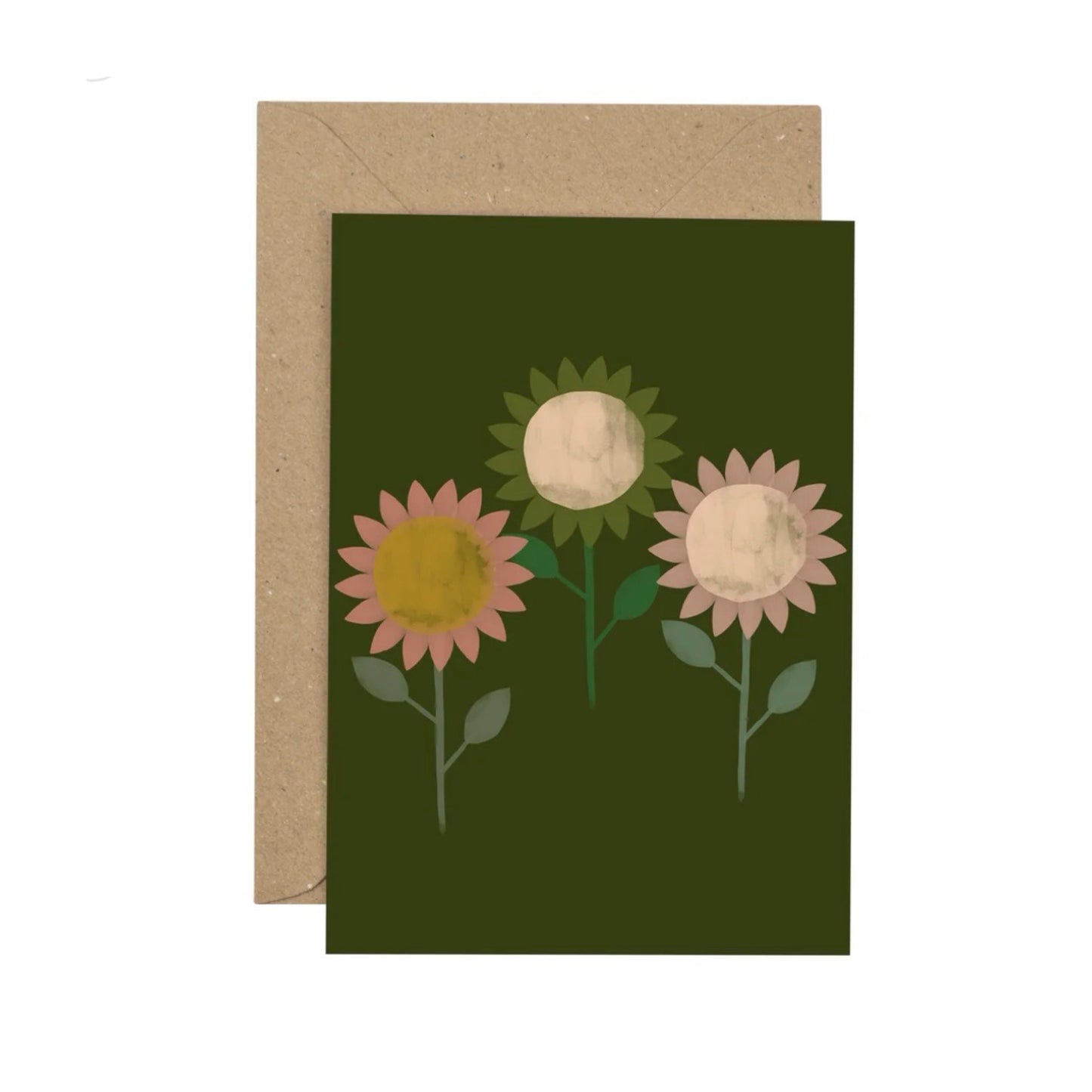 Green Sunflower Card