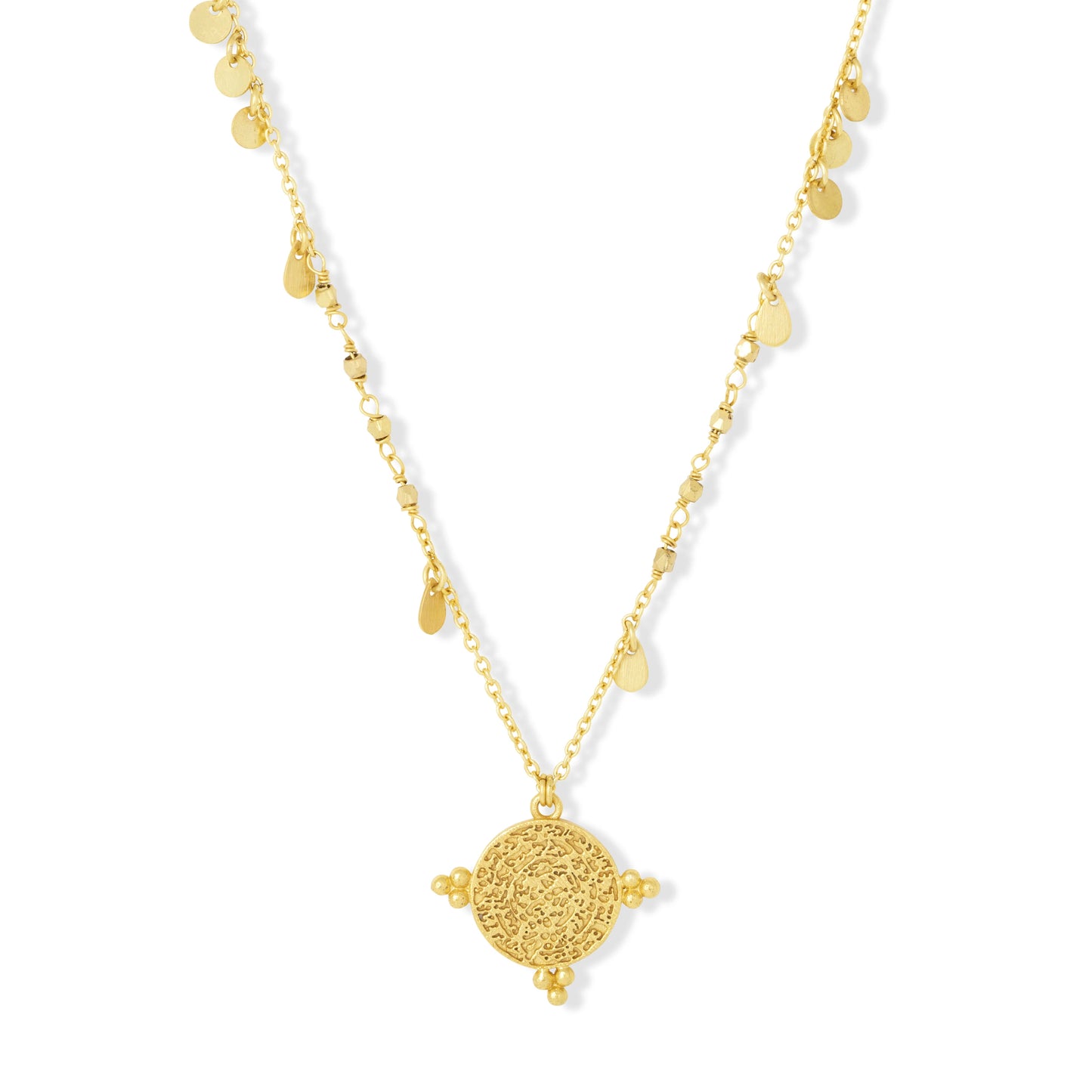 Santorini Gold Necklace | Short