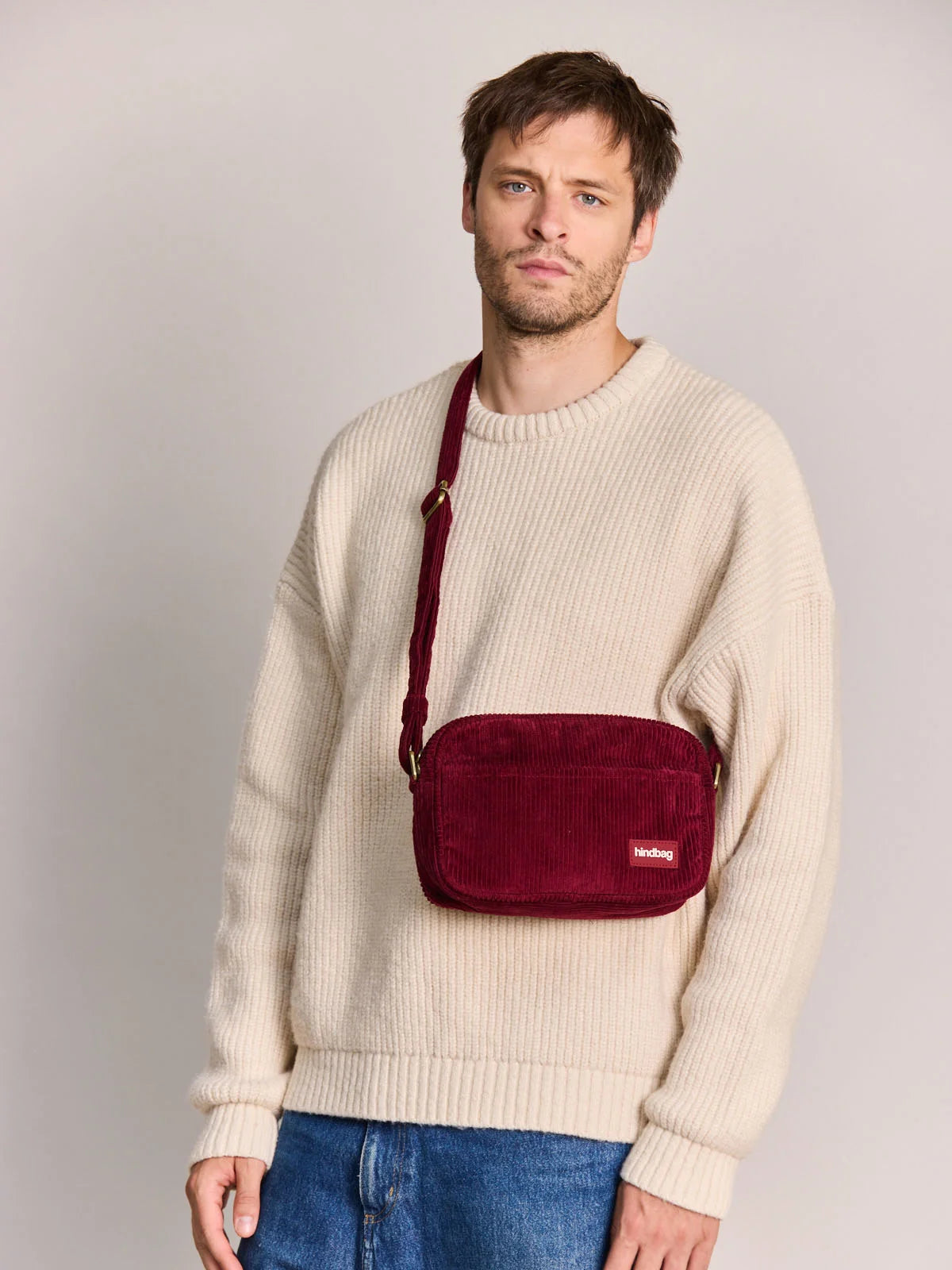 Nino Corduroy Crossbody Bag | Burgundy
