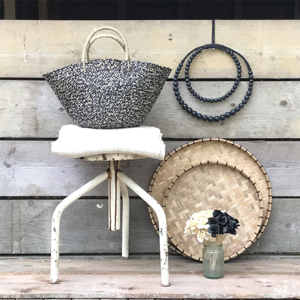Shopping Basket | Black/Natural