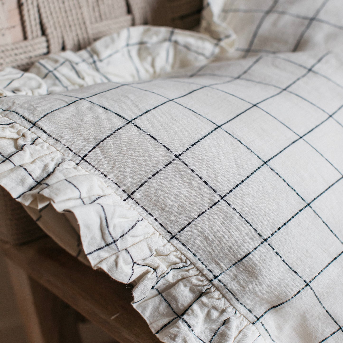 Olivia Ruffle Cushion | Grid