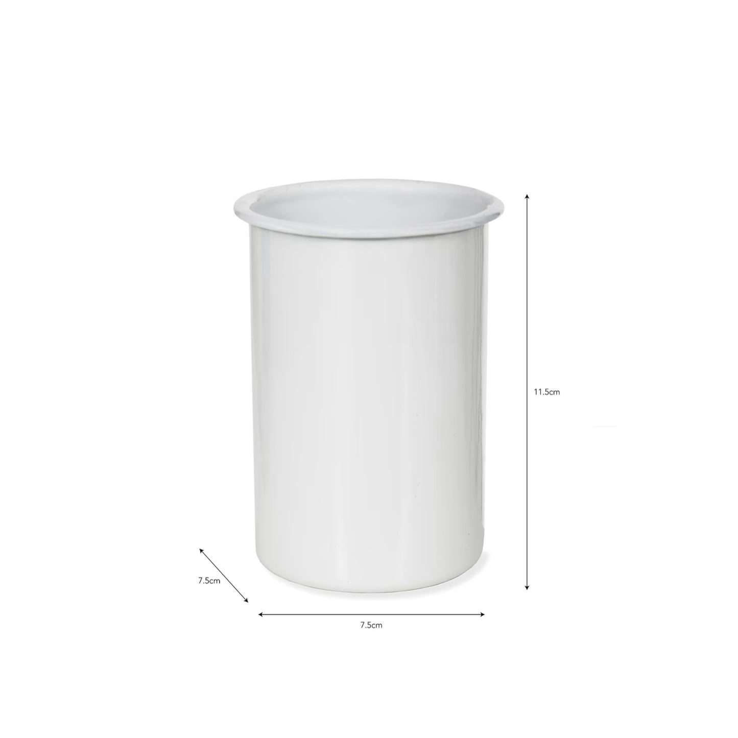 Enamel Toothbrush Holder | White