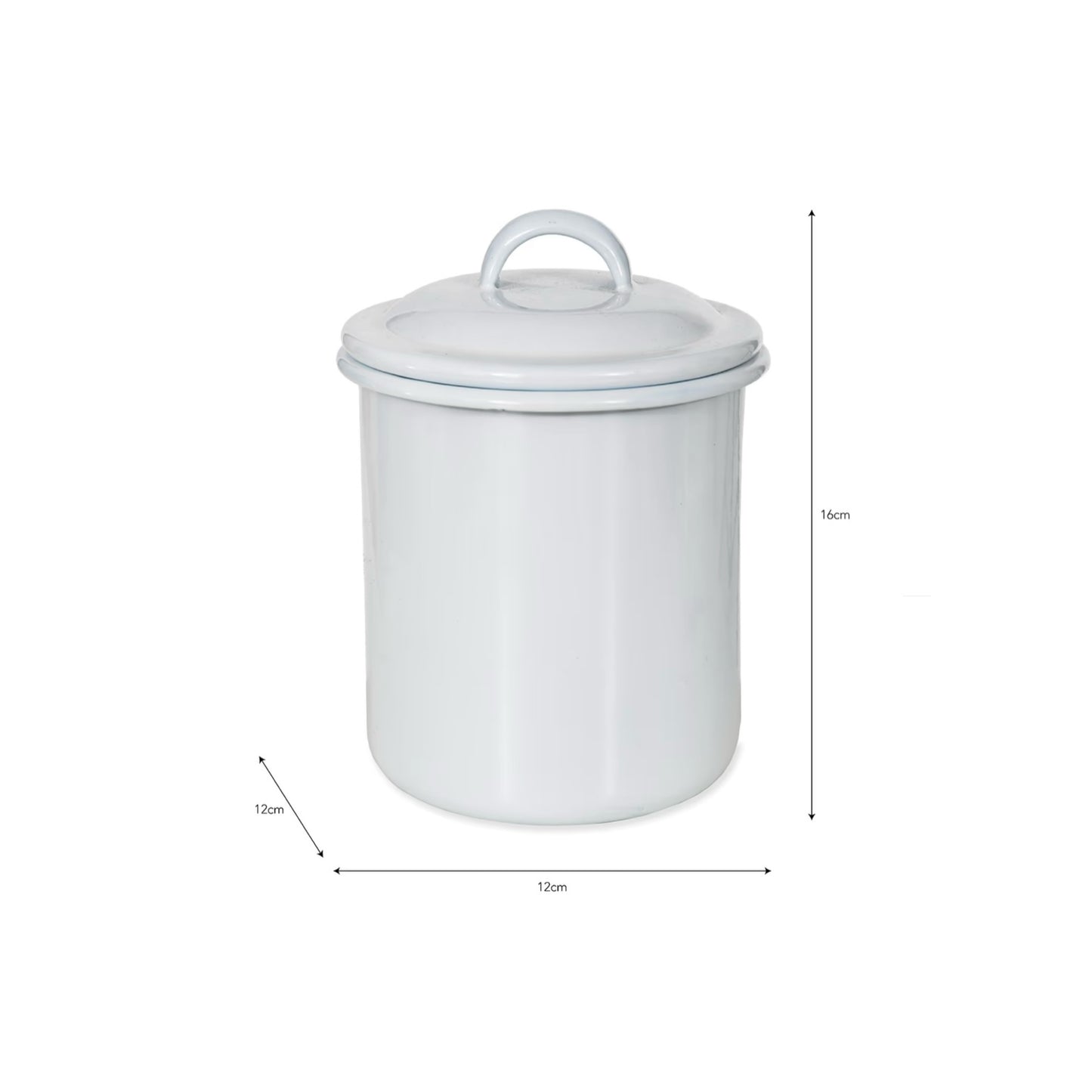 Enamel Storage Jar 1000ml | White