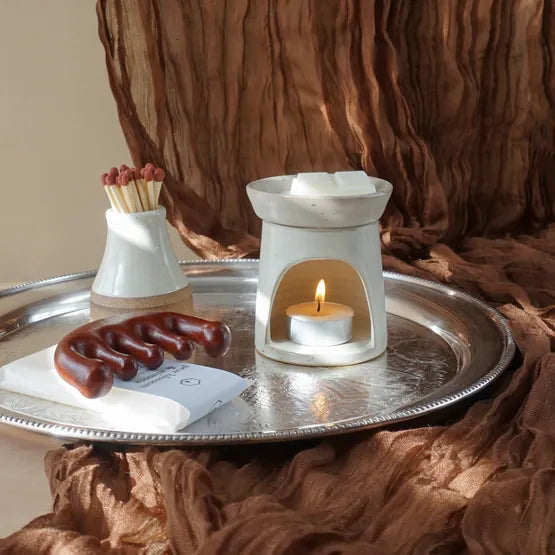 Handmade Ceramic Wax Burner | Cream