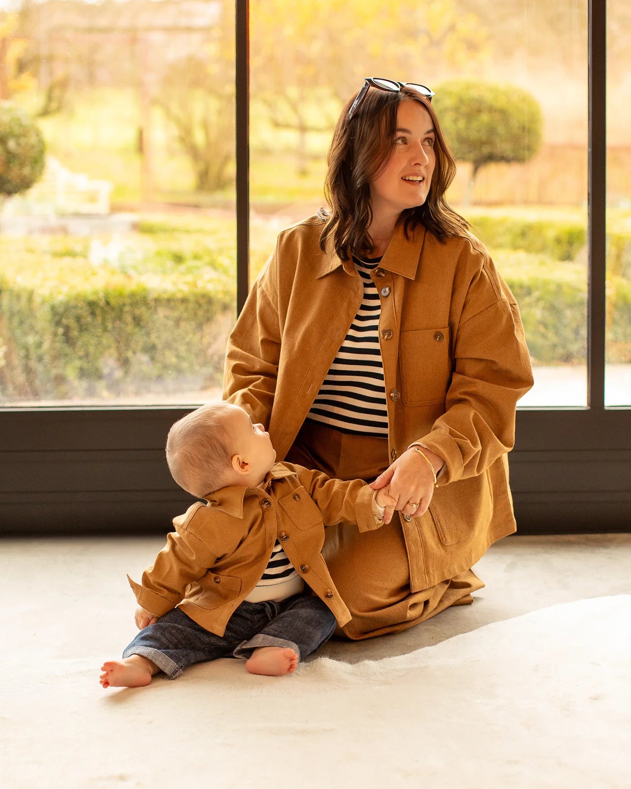 Chalk Wei Stripe Top | Navy / Ecru
