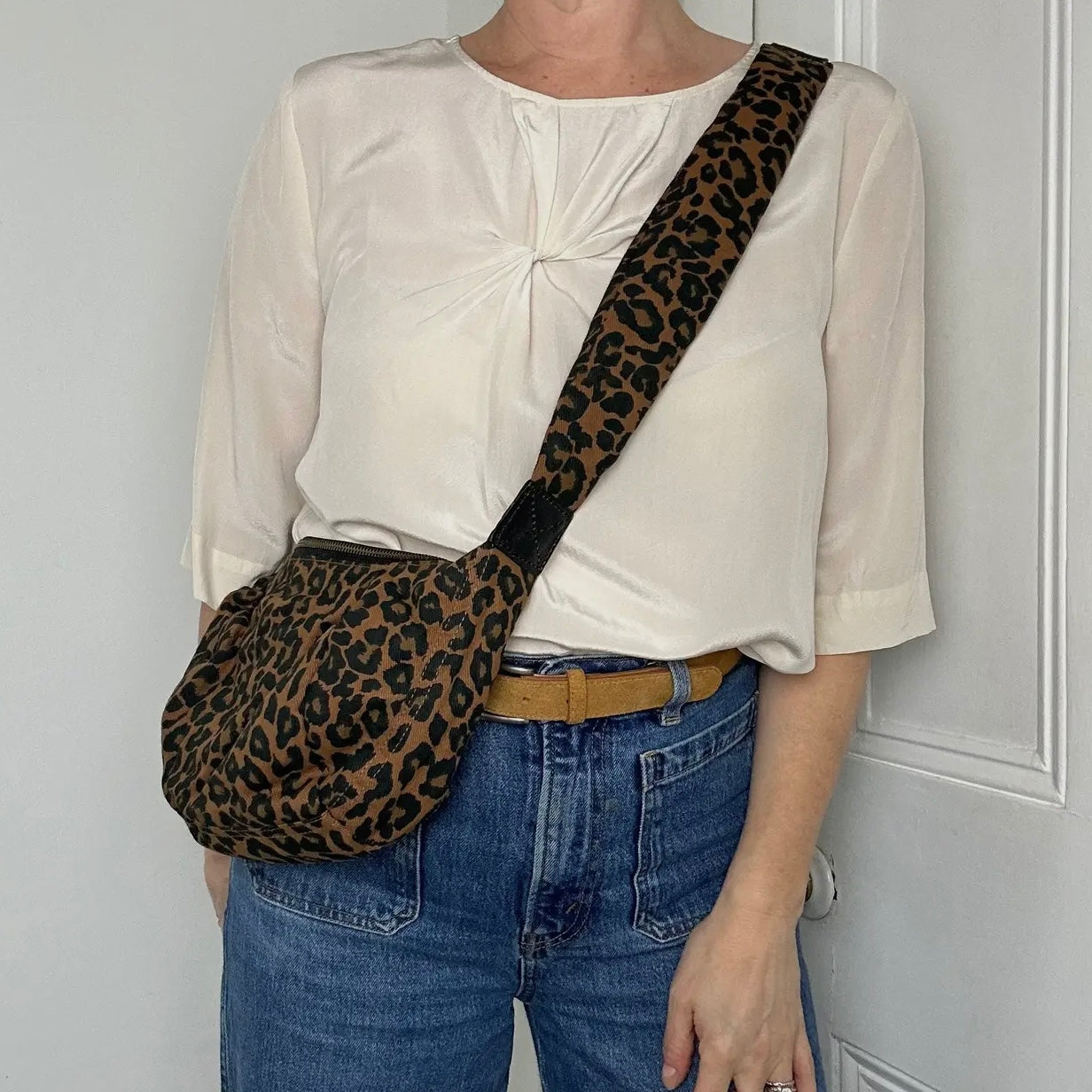 Small Brixton Crossbody Bag | Leopard Print