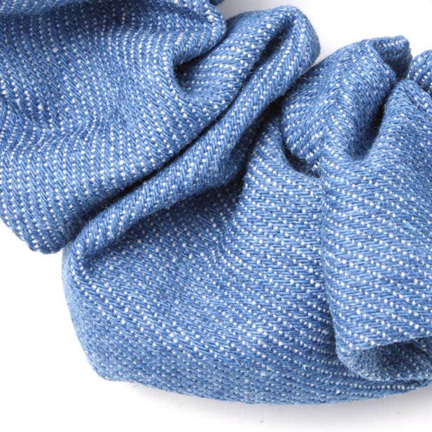 Denim Style Fabric Scrunchie