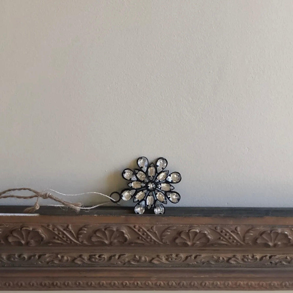 Mini Rhinestone Snowflake | Antique Copper