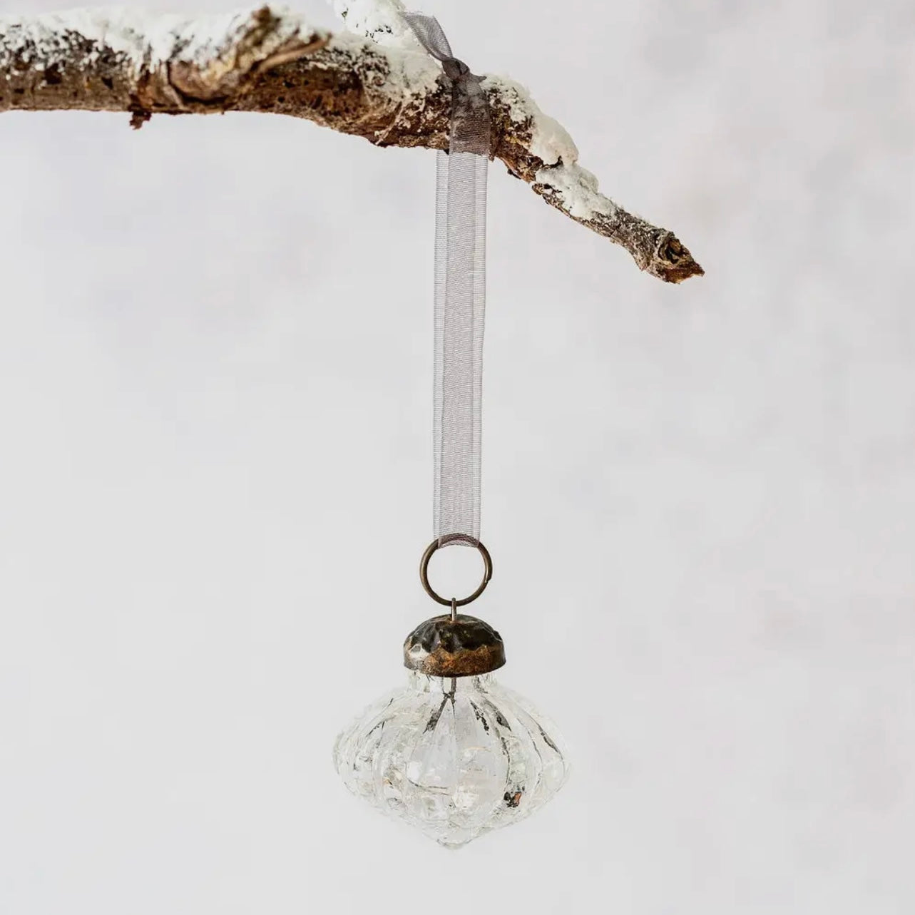 Small Crackle Glass Decoration | Lantern