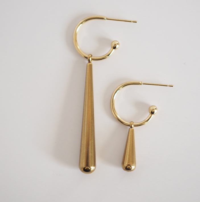 KIRA Long Teardrop Earrings | Gold