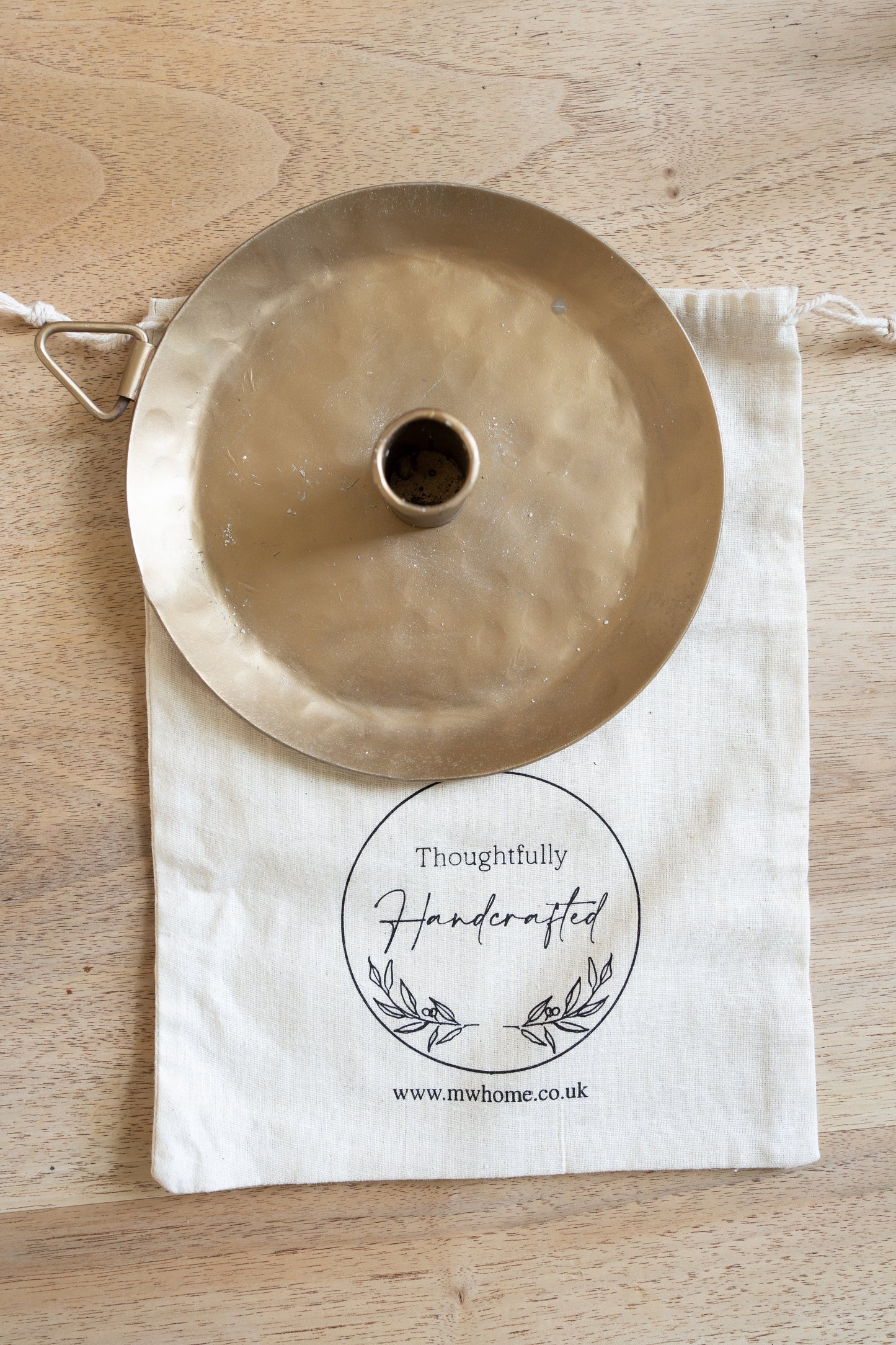 Forged Plate Candle Holder | Small