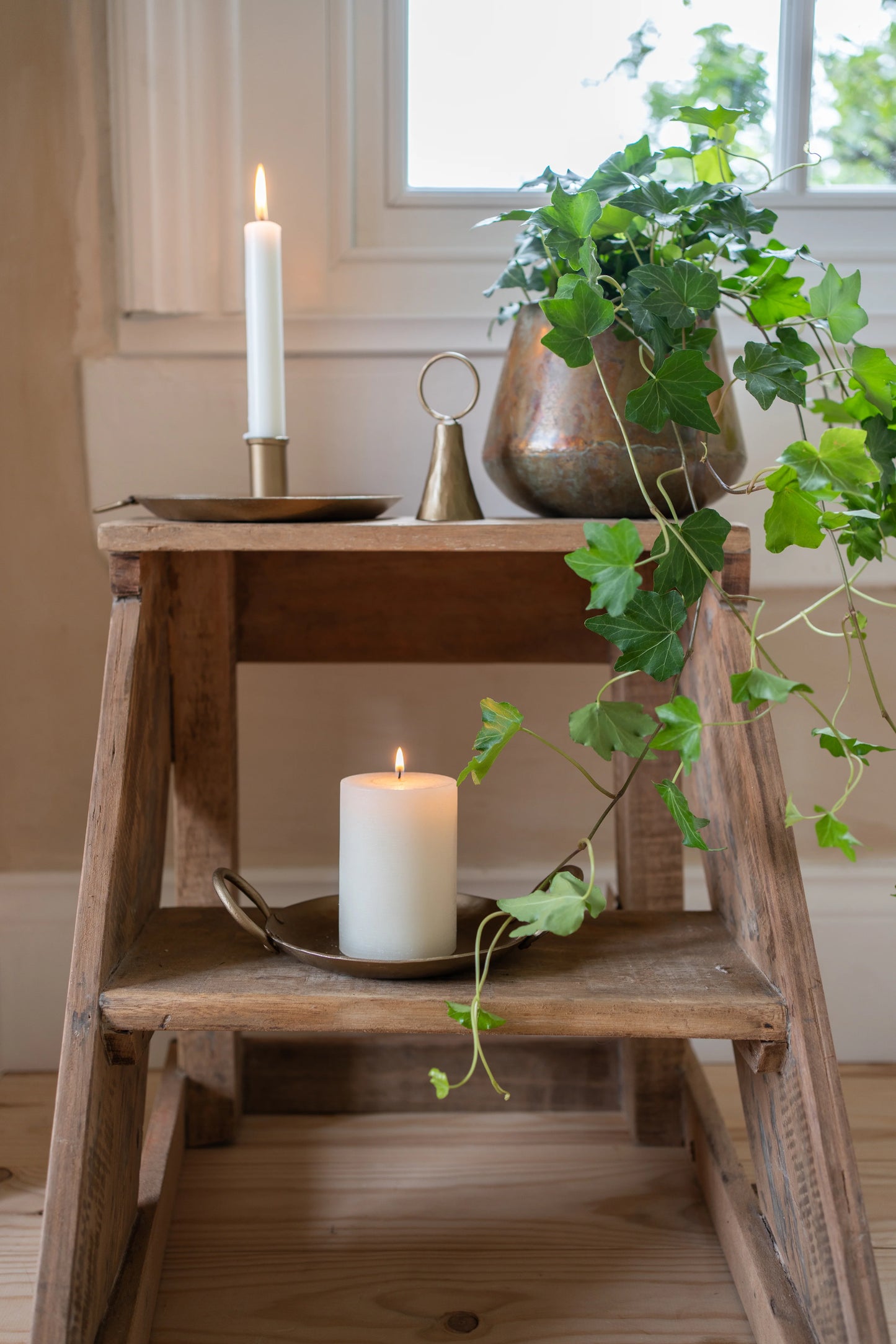 Forged Plate Candle Holder | Small