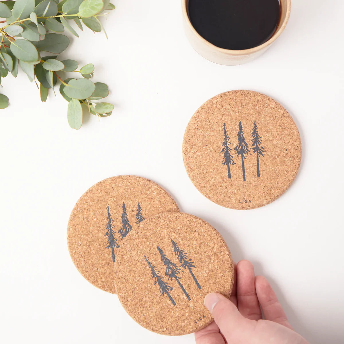 Cork Coasters | Fir Trees
