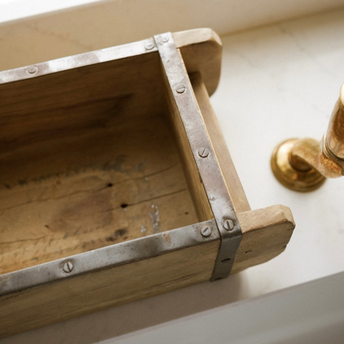 Vintage Wooden Brick Mould Box