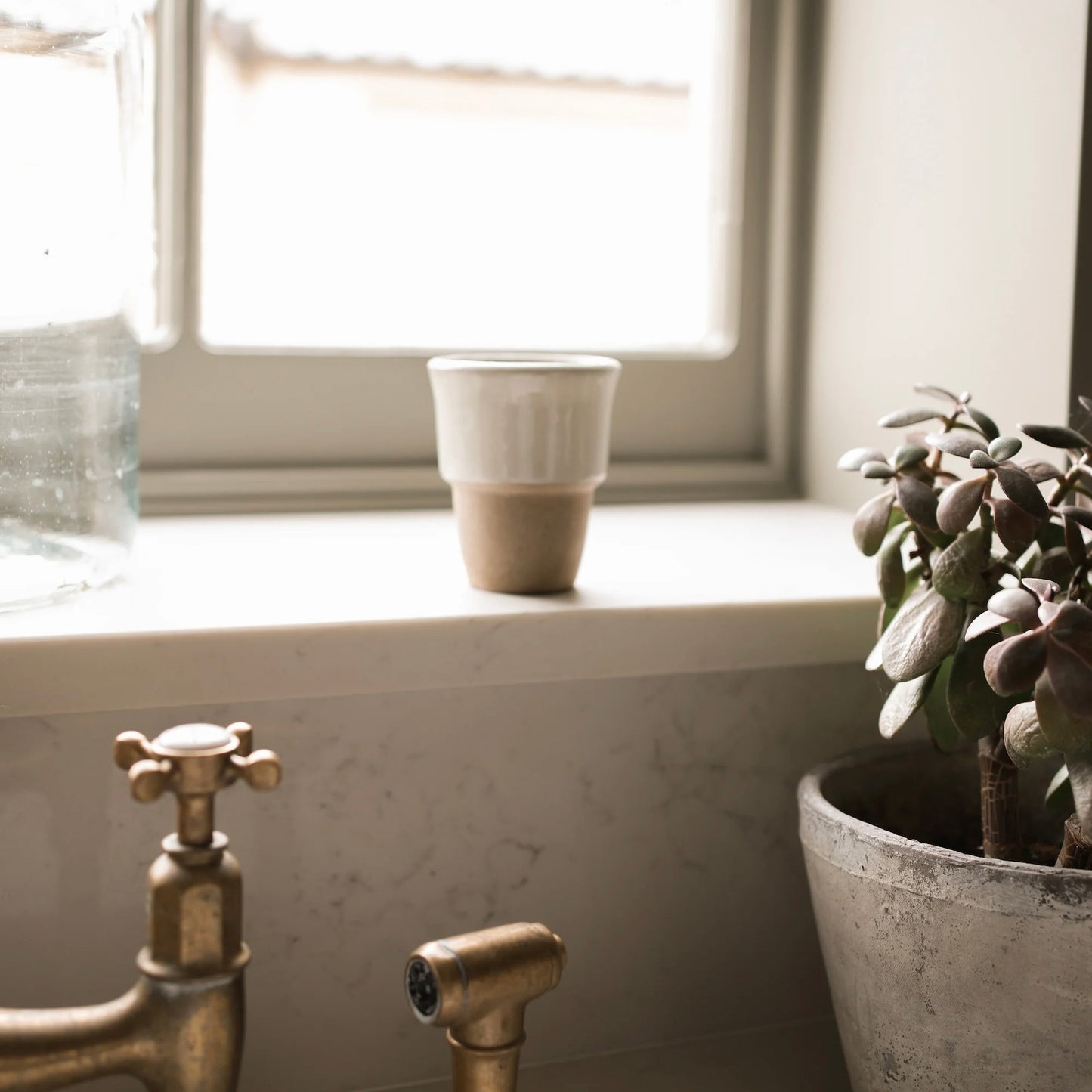 Stoneware Coffee Beaker | Milk White