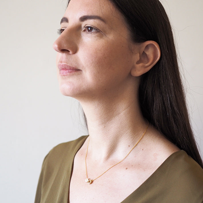 Less Is More Brass Necklace