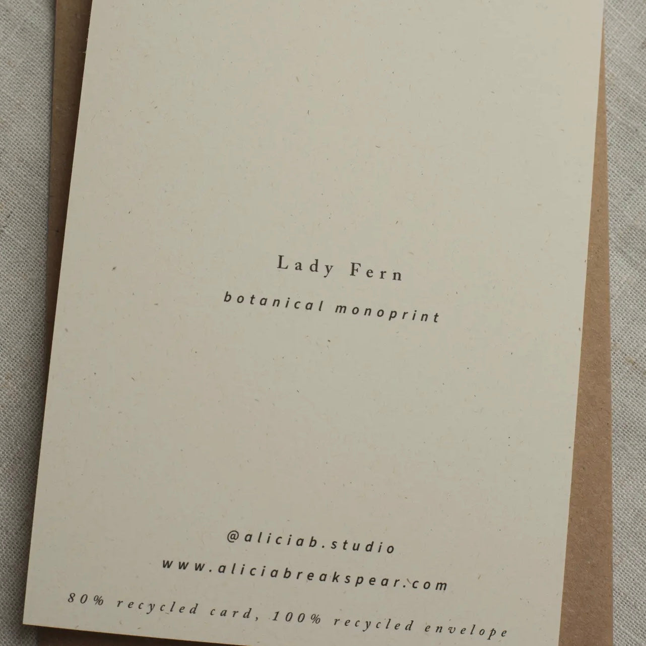 Botanical Greeting Card | Lady Fern