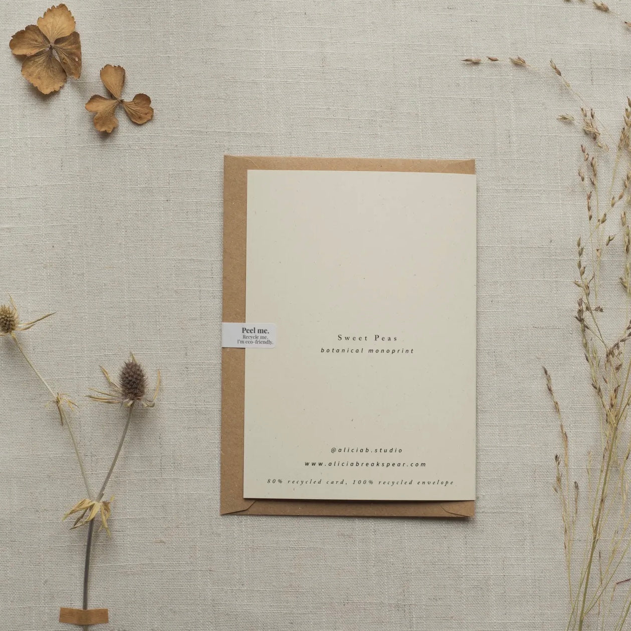 Botanical Greeting Card | Sweet Peas