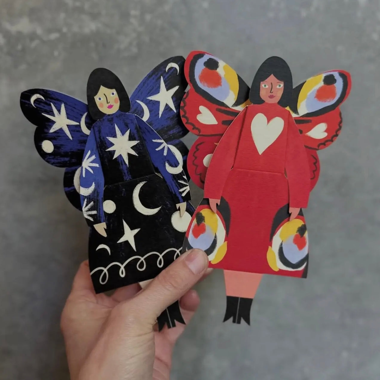 Butterfly Woman Greeting Card | Peacock