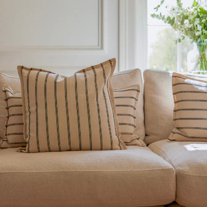 Jasper Square Cushion | Stitched Stripe