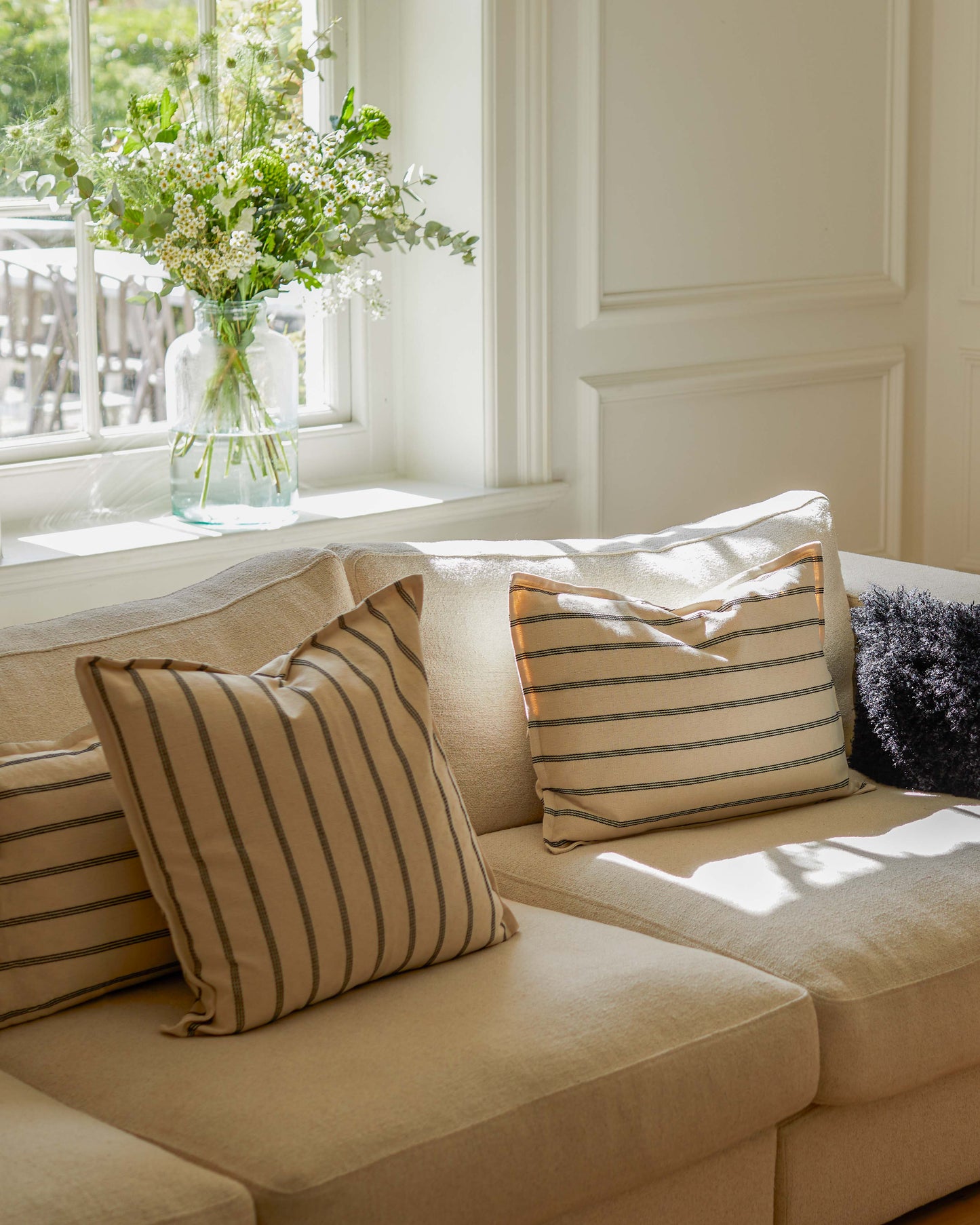 Jasper Square Cushion | Stitched Stripe