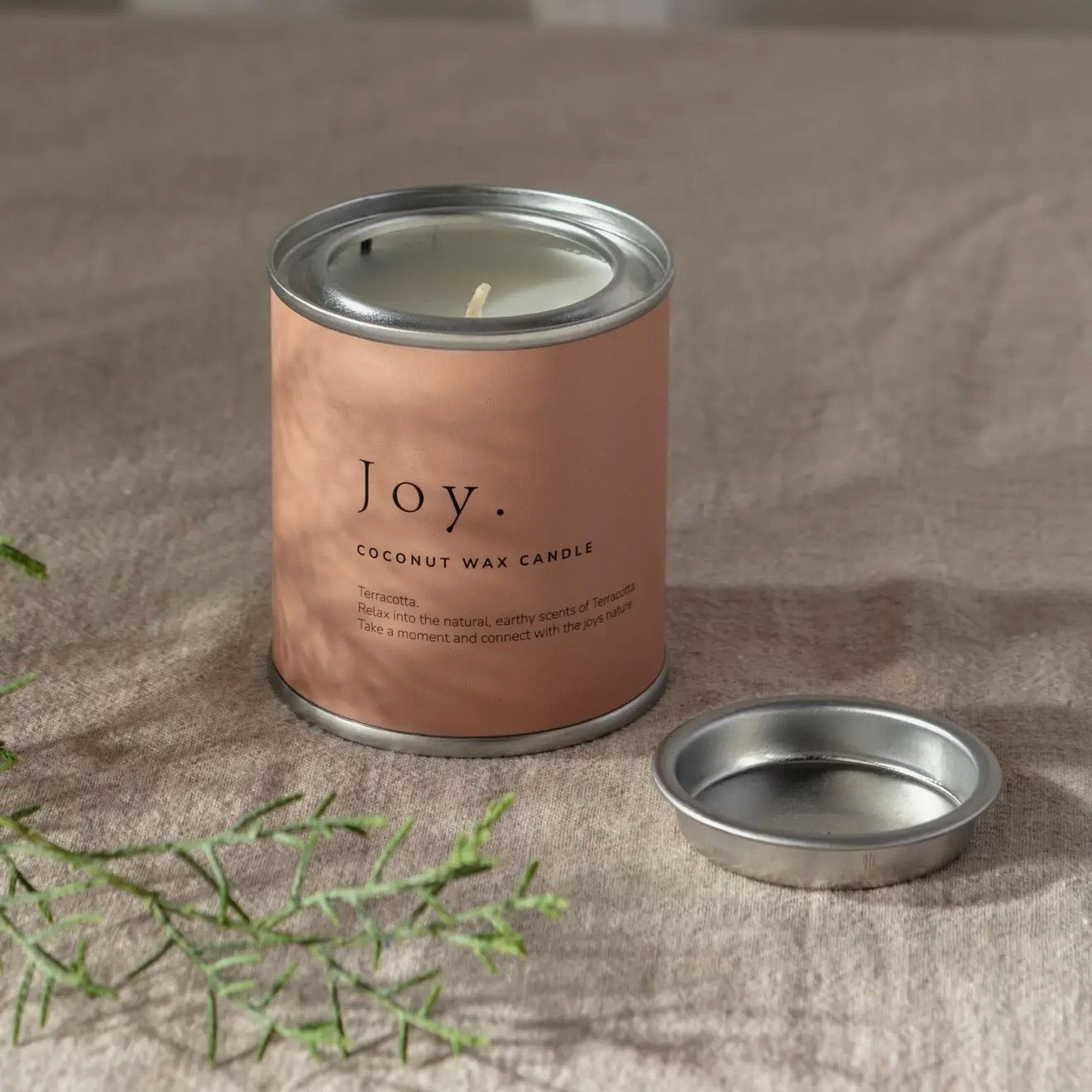 Joy Tin Candle