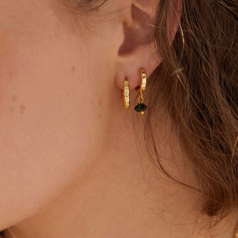 Maui Textured Round Hoops