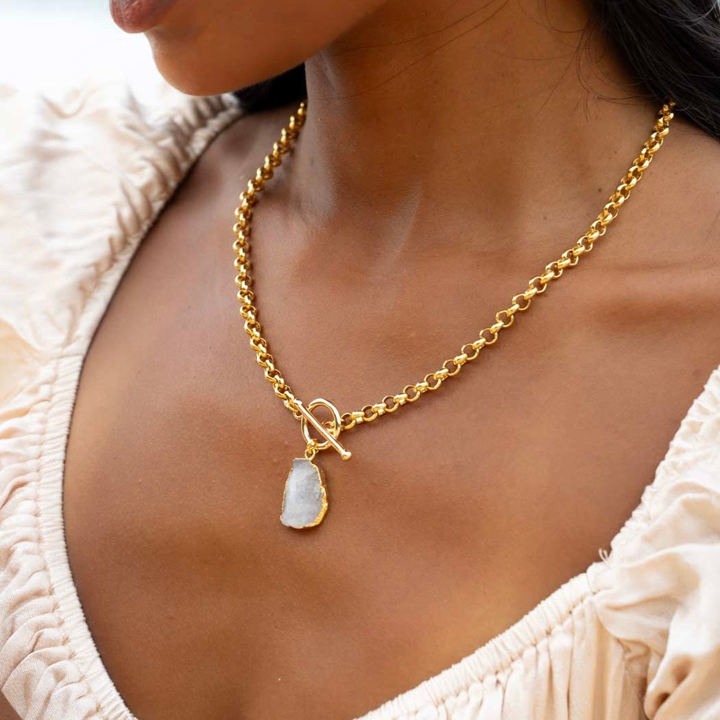 Deity Moonstone Necklace