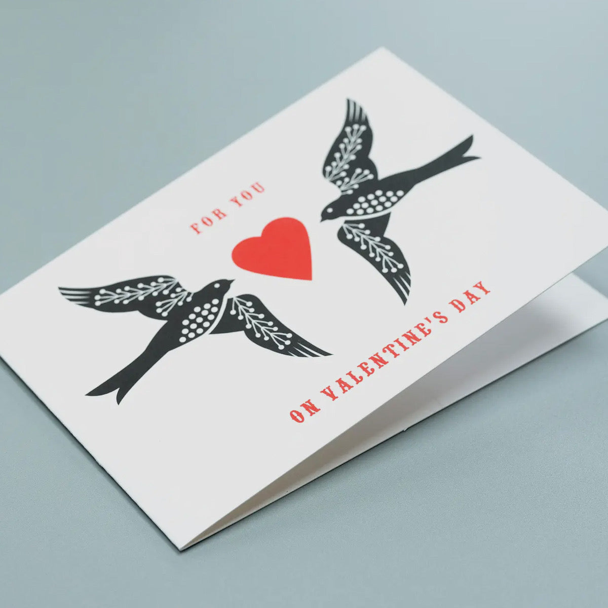 Two Swallows Valentines Day Card