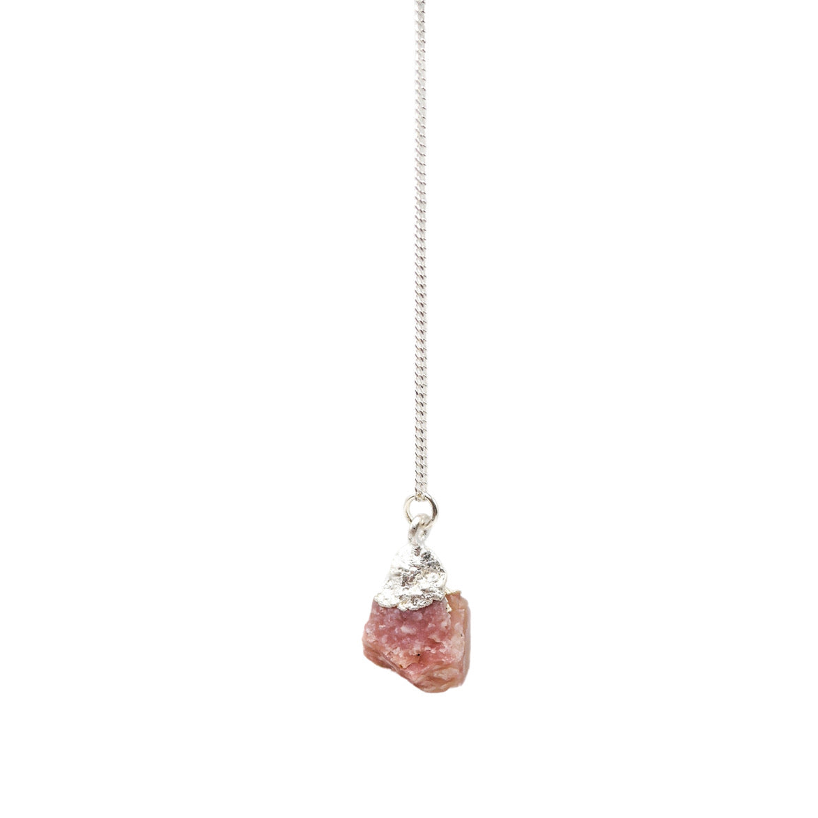 Raw Pink Opal Gemstone Necklace