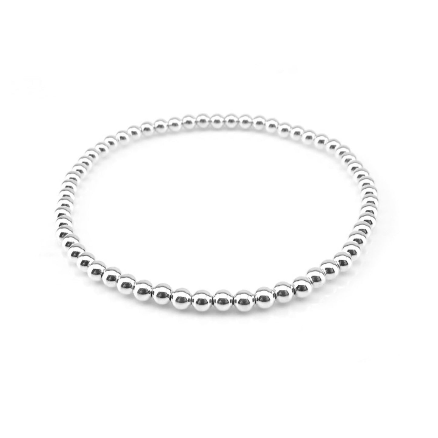 Beaded Stacking Bracelet | Silver