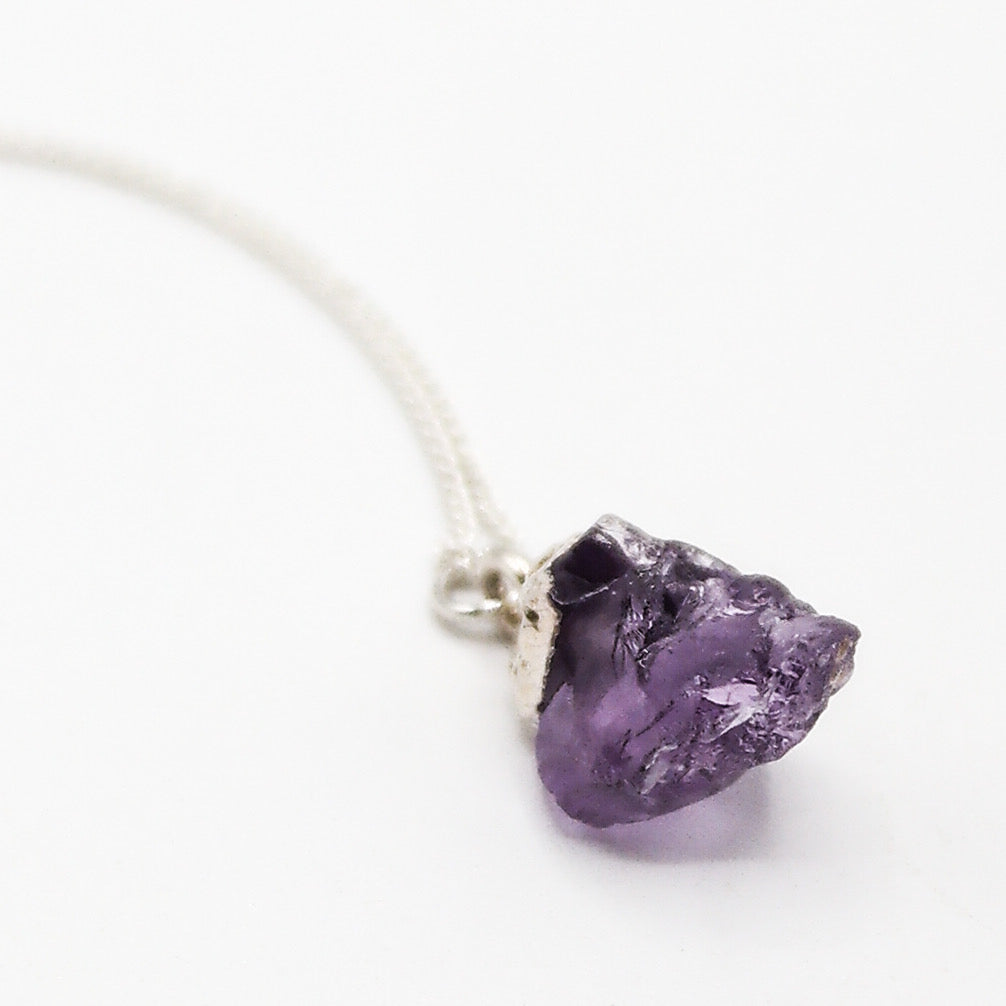 Raw Amethyst Gemstone Necklace