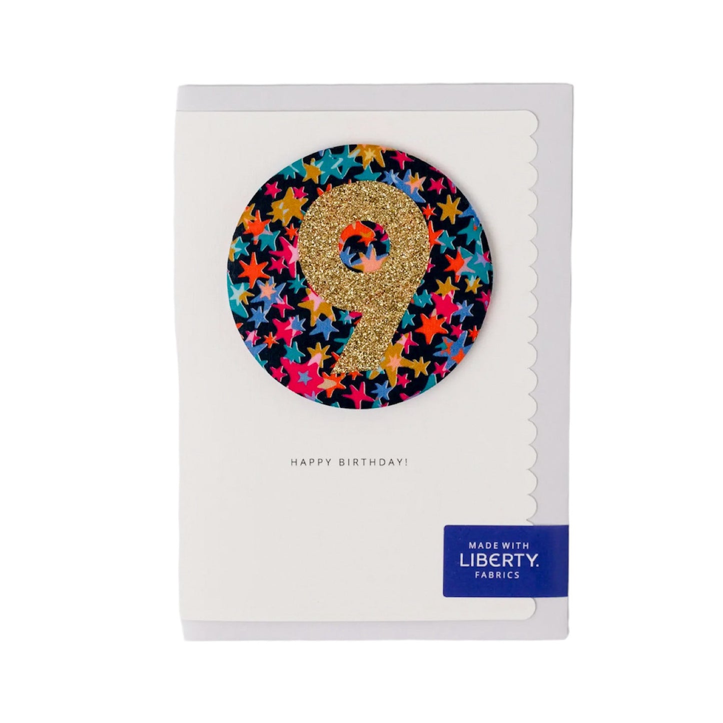 Liberty 'Hesper' Glitter Badge Card | Age 9