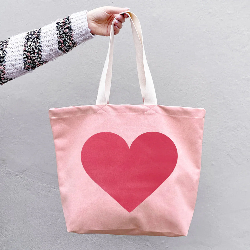 Heart Canvas Tote Bag
