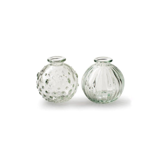 Round Bottle Vase | Clear Glass
