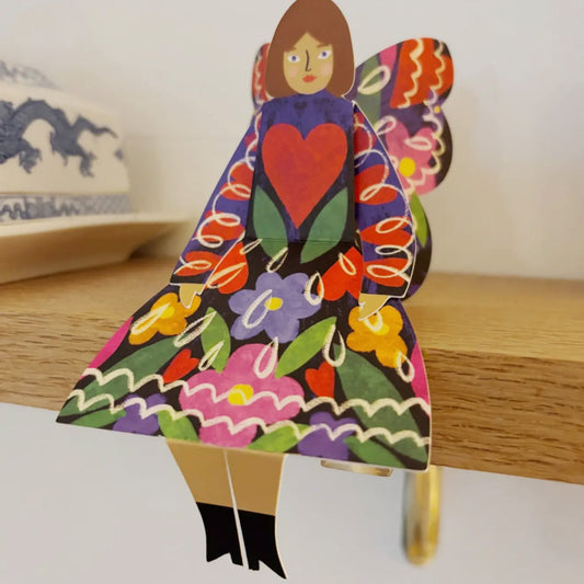 Butterfly Woman Greeting card | Midnight Floral