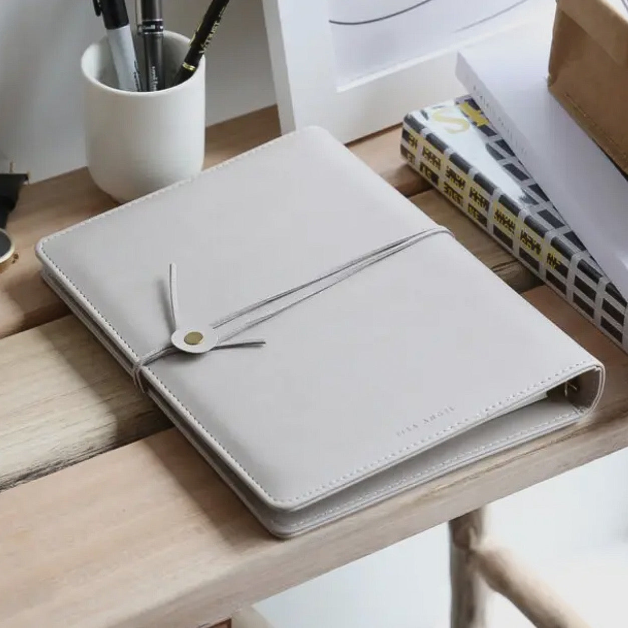 Vegan Leather Refillable Notebook | Grey