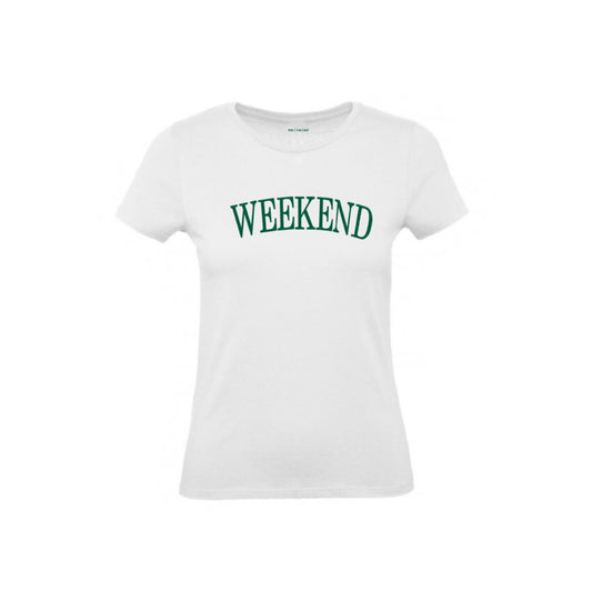 Weekend T-Shirt | White | Green